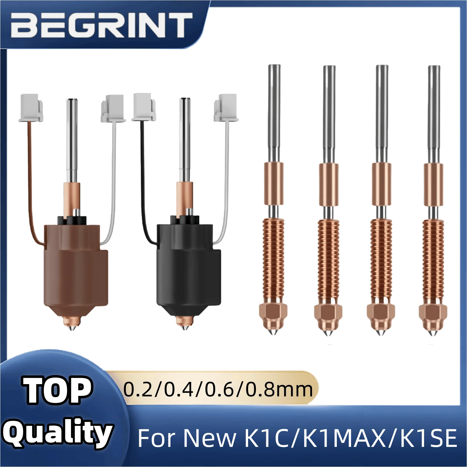 

New Hotend For Creality K1C K1 MAX Ceramic Heating Block Kit High Flow Printing Quick-Swap Integrated Nozzle For NEW K1C K1SE