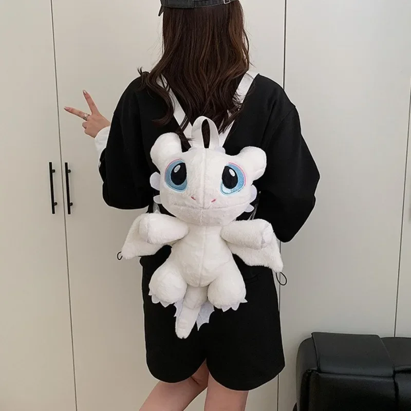 How To Train Your Dragons Adorable Toothless Backpack & Crossbody Sling Bag Soft Cartoon Design Adjustable Straps view 2