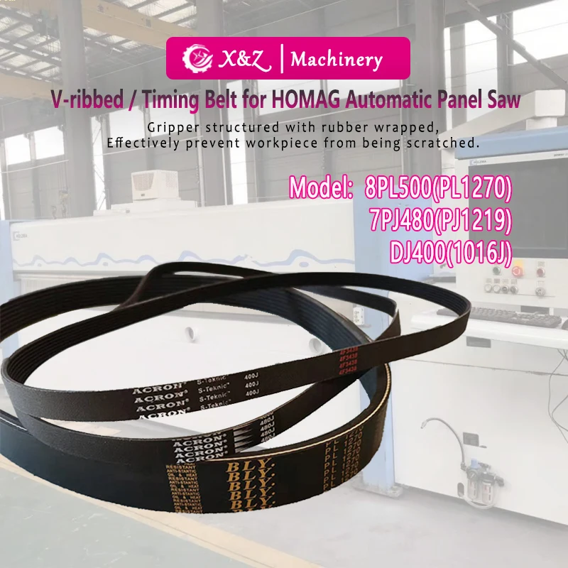 

V-образный/поворотный ремень для автоматической пилы Hpp180 HOMAG 8PL500(PL1270) 7PJ480(PJ1219) Детали аксессуаров для деревообрабатывающих станков
