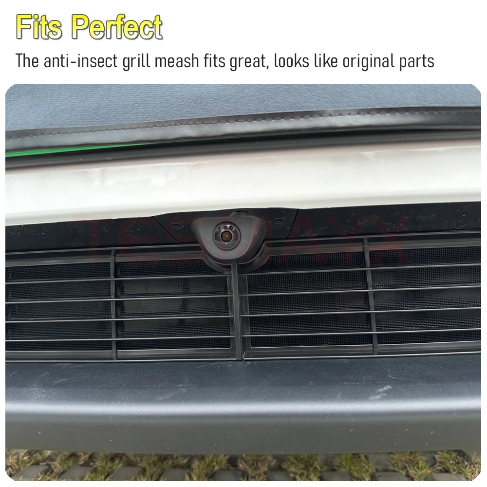 مصبغة شبكة إدراج ل تسلا نموذج Y العرعر 2025 2026 الجبهة مدخل الهواء تنفيس غطاء مصبغة استبدال مكافحة الحشرات الملحقات #6