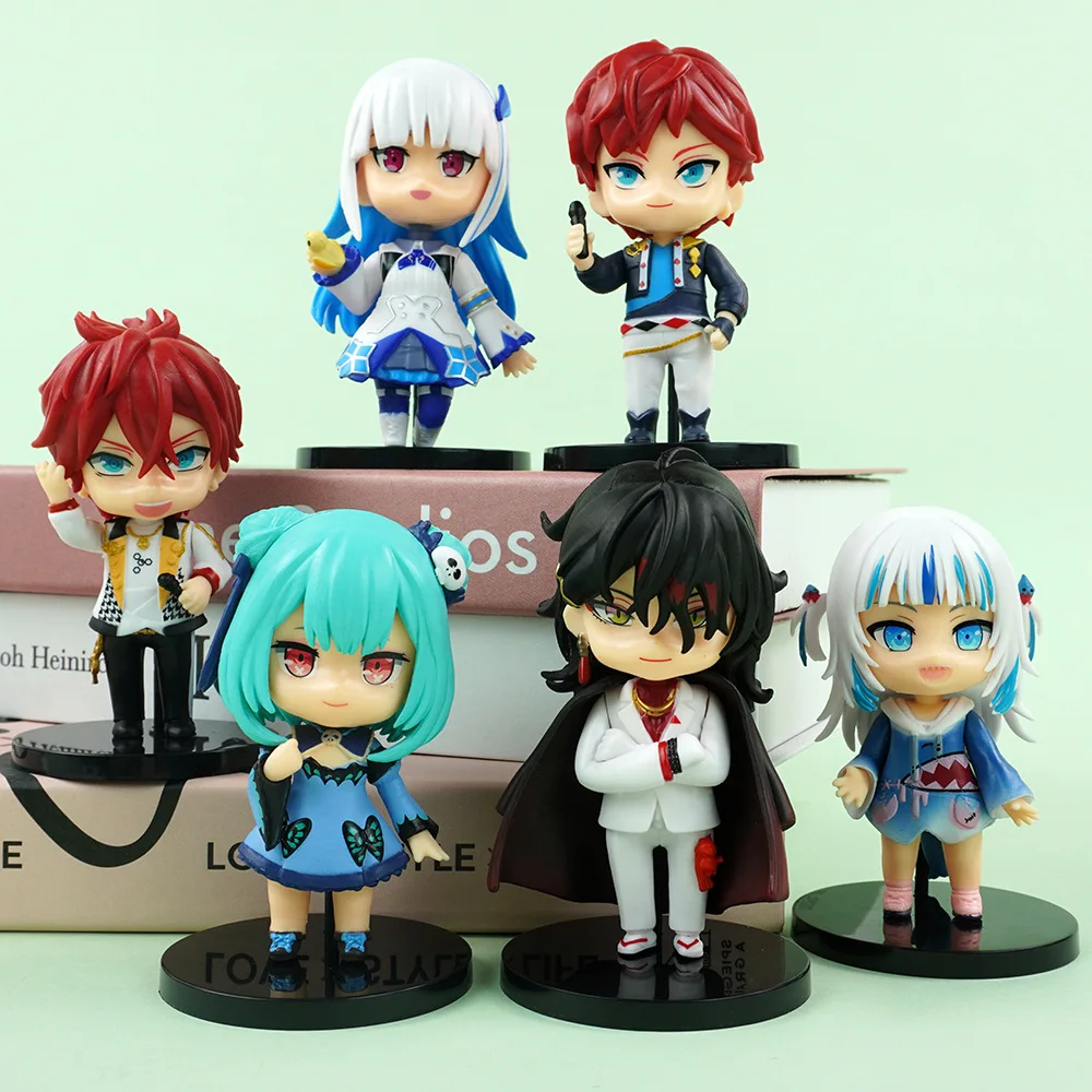 6pcs 10cm Nijisanji En Vox Akuma NIJISANJI Vox Akuma Action figure toys doll Christmas gift