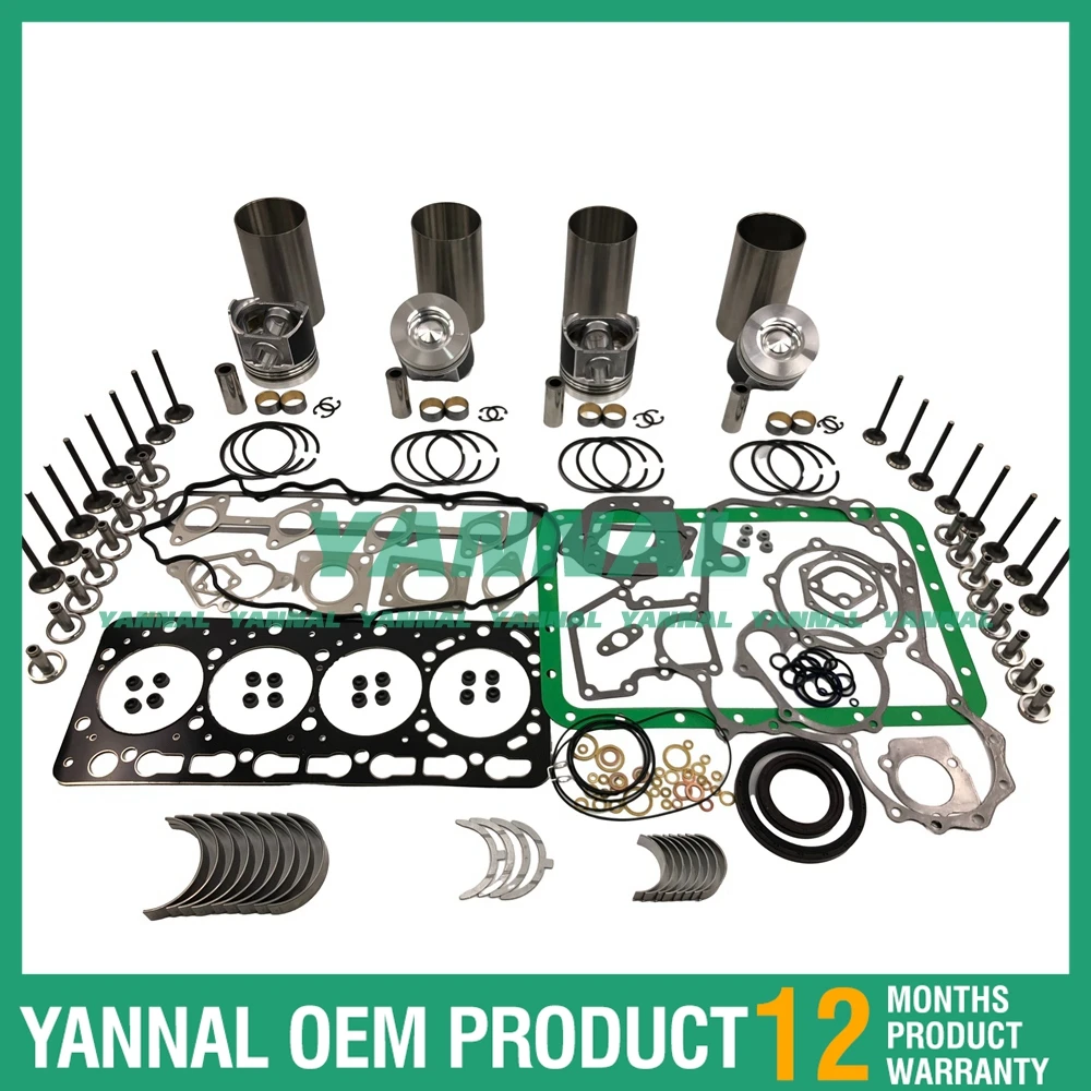 New Aftersale Service V3300 Direct Injection Engine Rebuild Kit STD For Kubota BOBCAT S220 S250 S300