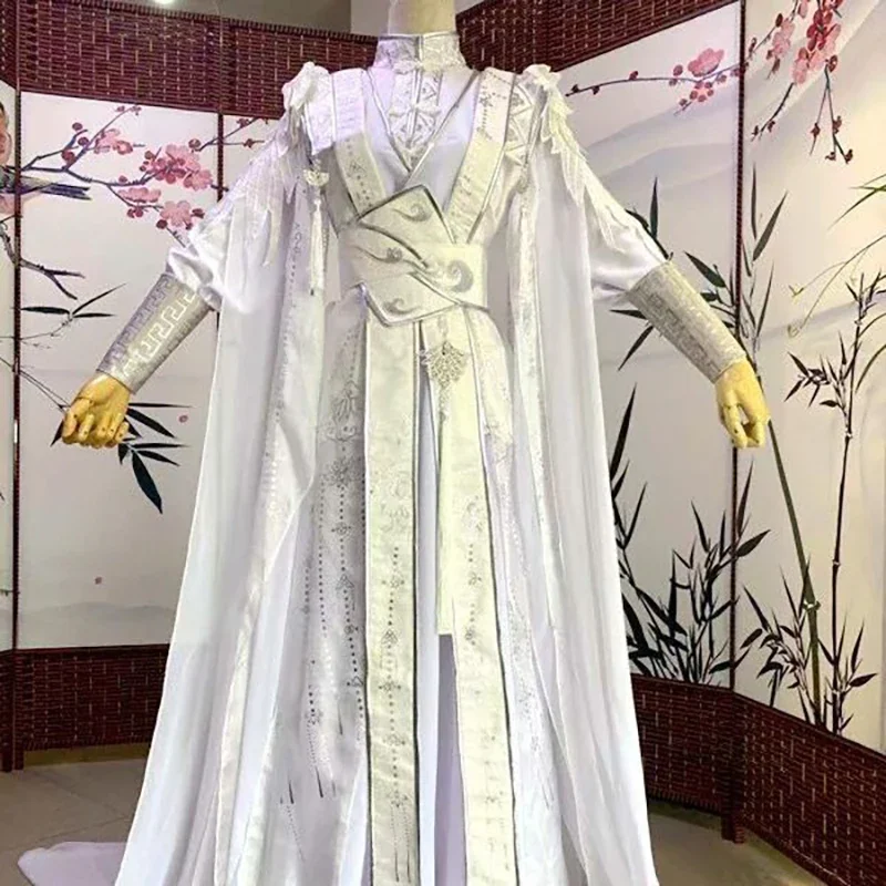 Custom Oversize Women&Men Cat Master Male Carnival Cosplay Costume White Outfit Chinese Hanfu Dress For Women Large Size 5XL