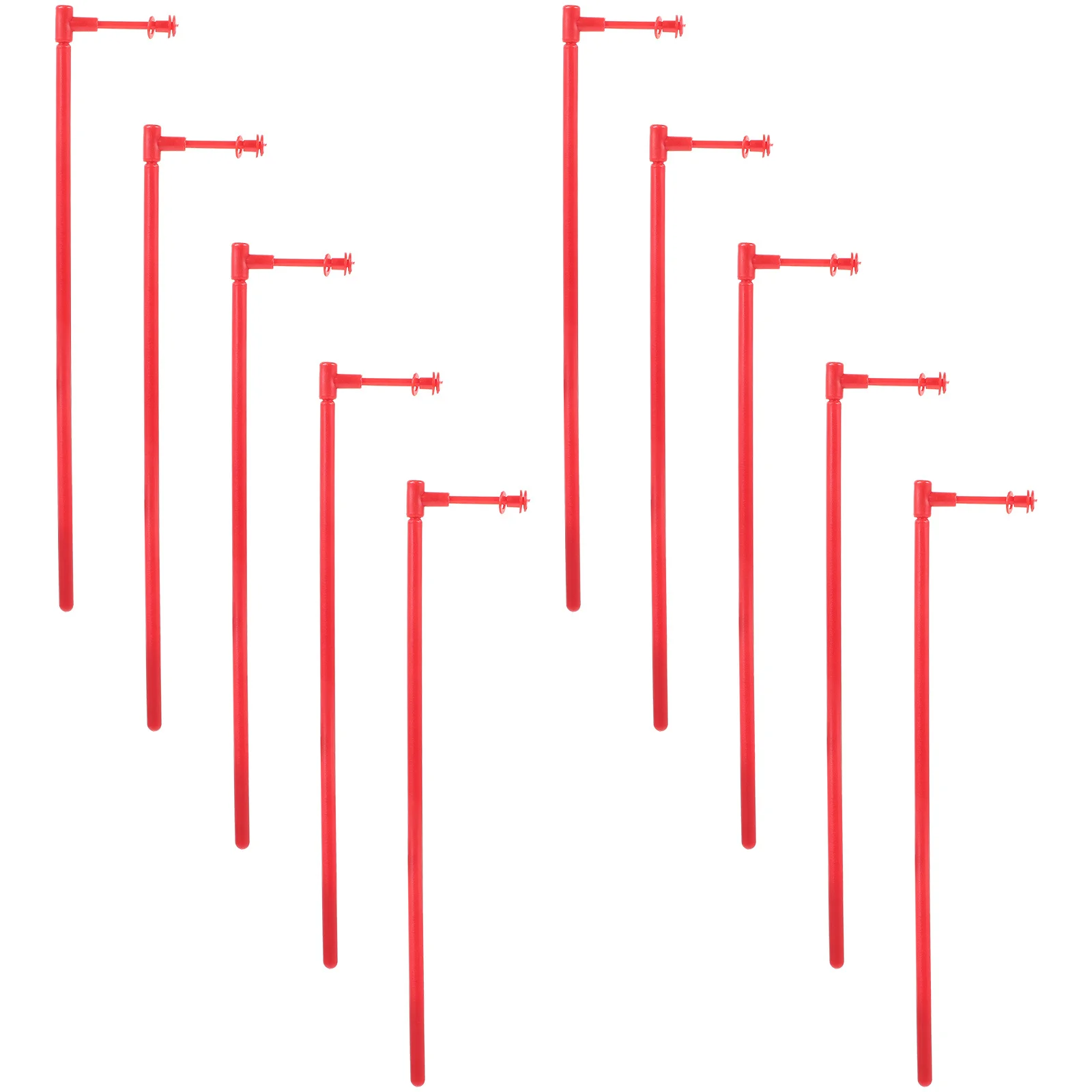 

10Sets Plastic Windmill Making Rods Sturdy Durable DIY Pinwheel Parts Replacement Garden Windmill Windmills for Garden