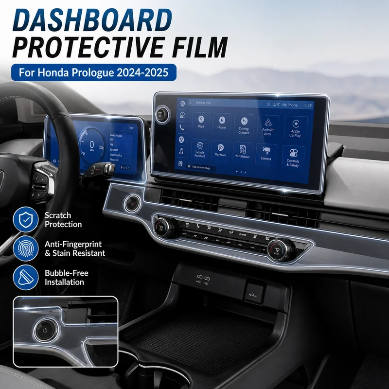 For Honda Prologue 2024-2025 Center Screen Protector, Interior Dashboard Protective Film, TPU Trim Modification