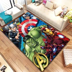 Disney karikatür Avengers geniş alan kilim 3D halı ev oturma odası çocuklar için yatak odası kanepe paspas dekor çocuk kaymaz zemin