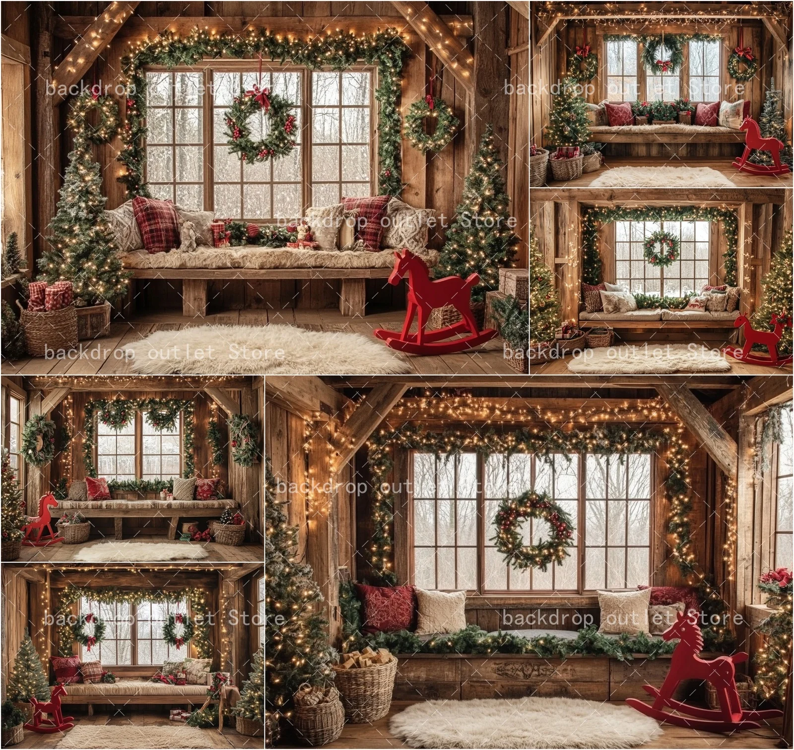 

Мехофонд Рождественский деревянный фон для фотосъемки в помещении, окно, подарки, рождественская елка, детский семейный портретный декор, фон для фотостудии