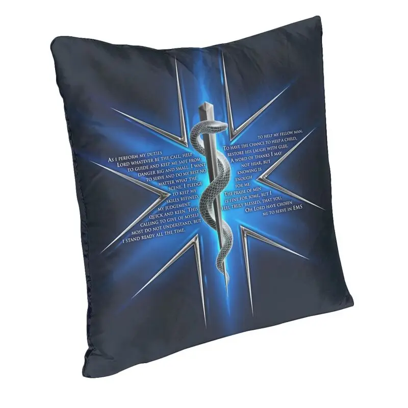 Nordic Style Star Of Life Cushion Cover 40x40cm Soft Emt Paramedic Medical Pillow Case for Sofa Car Pillowcase Home Decorative