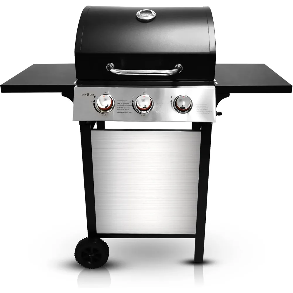 

GP-1030S One 3 Burner Stainless Steel– Outdoor Cabinet Style with Wheels-High-Temperature Paint Coating Gas BBQ Grill