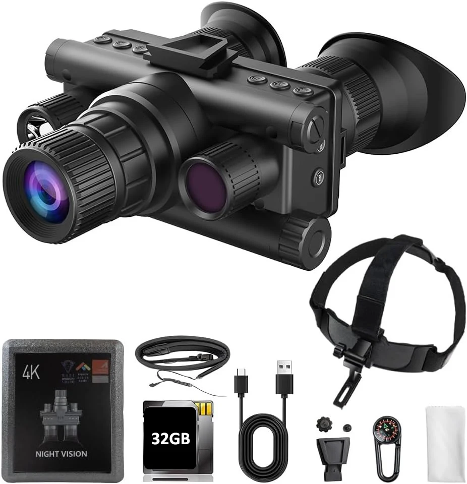 Night Vision Goggles Head Mounted, Night Vision Binoculars with 4K HD 1.28
