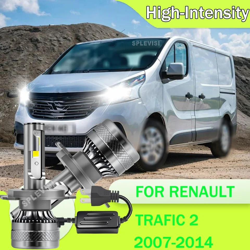 2x 100% Brand New H4 12V Car Auto Bulb Lamp LED Headlamp Plug &Play For RENAULT TRAFIC 2 2007 2008 2009 2010 2011 2012 2013 2014