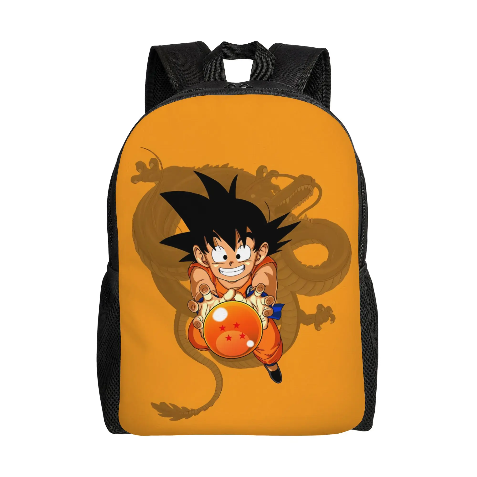 Kid Goku Flying On Nimbus Dragon Ball Backpack  Cute Backpacks Youth Hiking Big High School Bags Design Rucksack