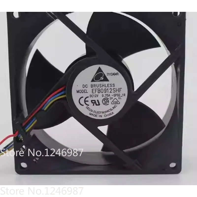 

New Fan for Delta EFB0912SHF 12V 0.75A 9032 4 Wire PWM Chassis Cooling Fan 90 * 90 * 32MM