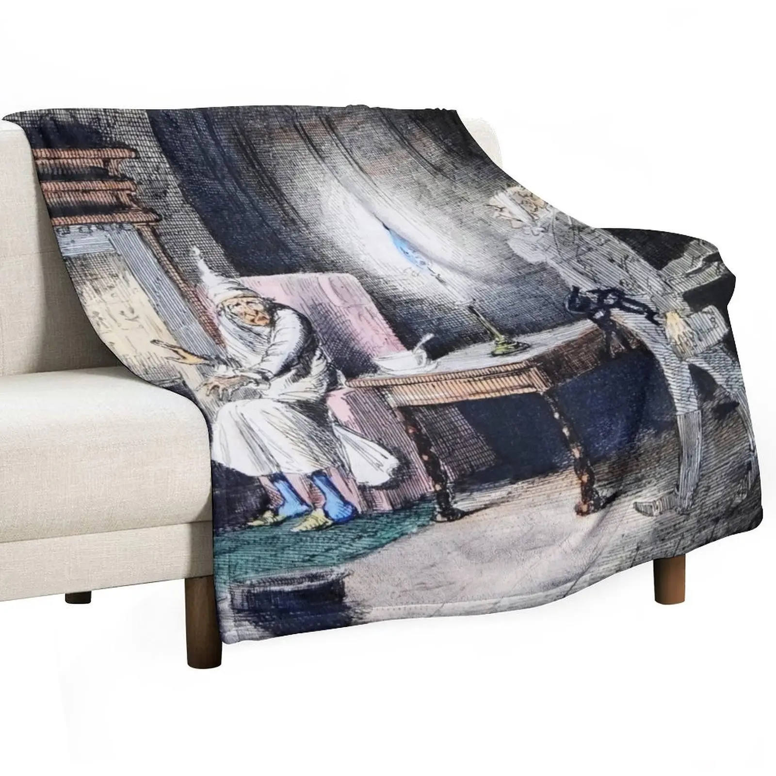 

Scrooge and Marley Throw Blanket Soft Sherpa Fleece Warm Blanket for Winter