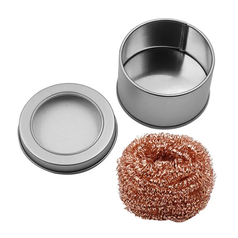 Bola de limpeza para dessoldagem, ferro de solda, filtro de malha, ponta do bico de limpeza, fio de cobre, bola de limpeza, caixa de escória de metal, bola limpa
