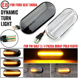 2PCS Smoke Lens Dynamic Flowing LED indicatore di direzione laterale lampada per Volkswagen VW Golf3 4 Bora Lupo Passat Polo