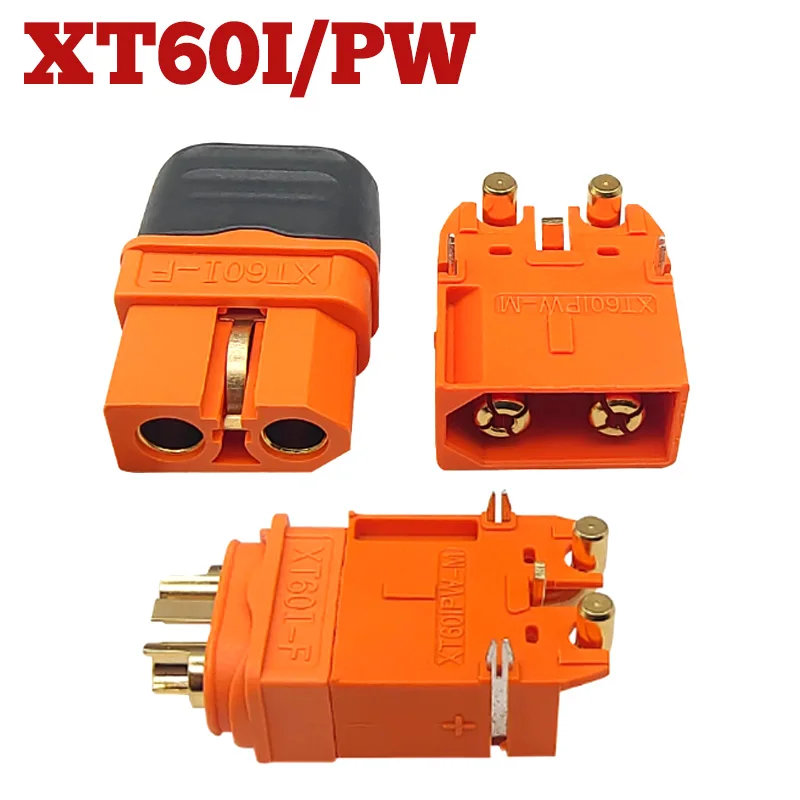 Amass XT60I with Signal Pin PCB Connector Male and Female Docking Plug Copper XT60IPW Model Airplane Plug With Back Cover DC500V