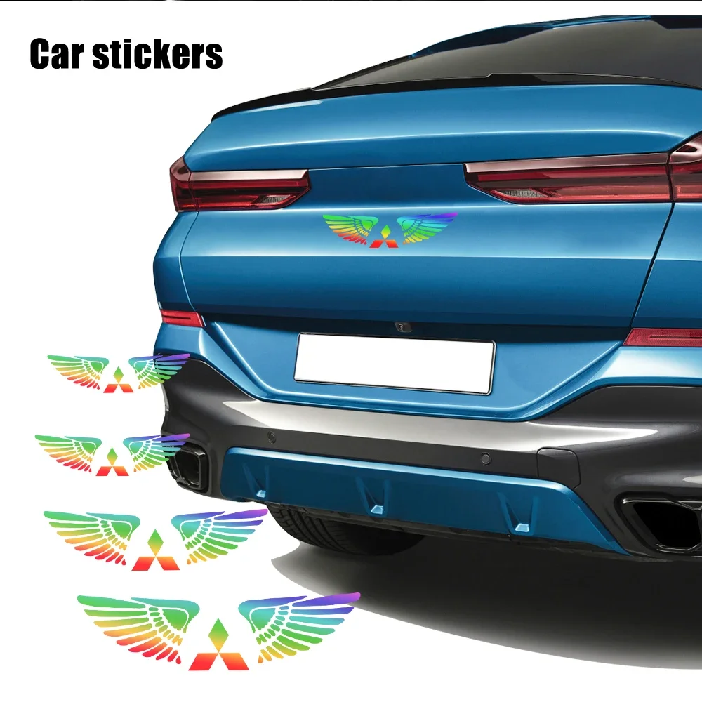 

Прочная виниловая наклейка на автомобиль с лазерным радужным эффектом, аксессуары для декора автомобиля для Mitsubishi Pajero Sport Montero L200 Outlander Ralliart