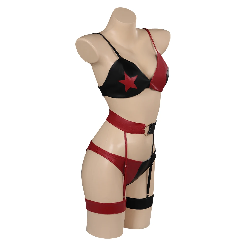 Quinn Quinzel Costume Cosplay Costume da bagno Sexy lingerie per le donne ragazze Costume abiti Costume da bagno due pezzi costumi da bagno abiti