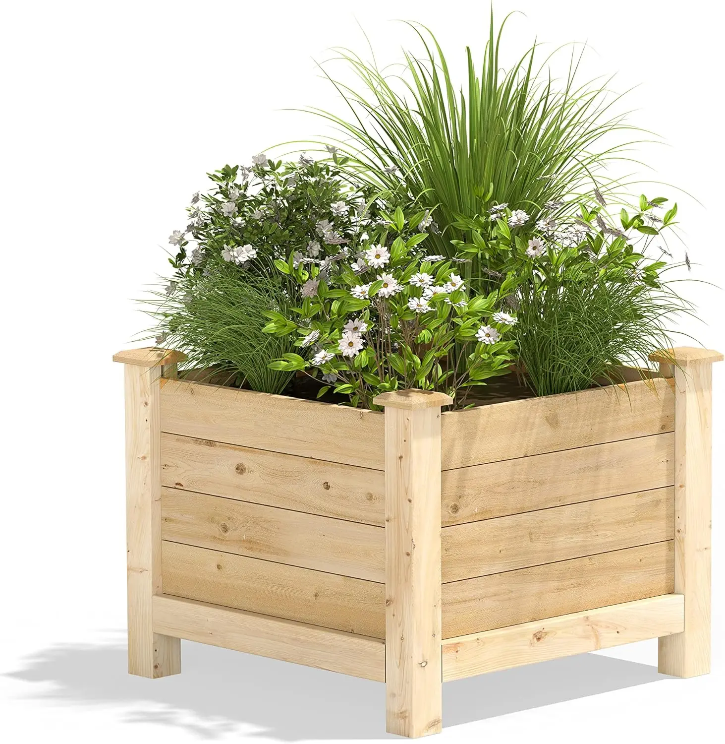 

Original Cedar Elevated Planter, 24" x 24" x 21" - Made in USA with North American Cedar
