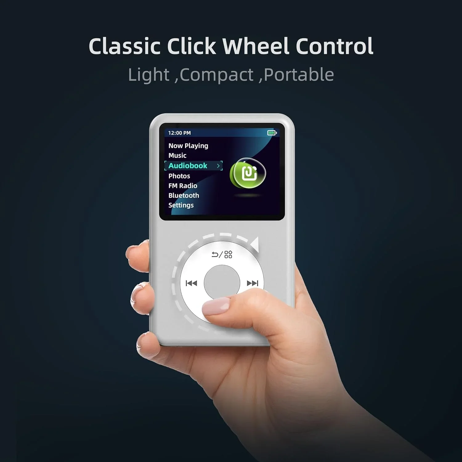 INNIOASIS Y1 مشغل MP3 محمول بسعة 128 جيجابايت، بلوتوث، مفتاح لمس مع راديو فيديو - مشغل موسيقى هاي فاي كلاسيكي آي بود