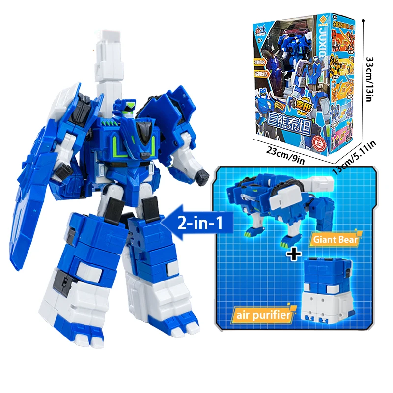 2-in-1 MechWarrior Transform Gecombineerde robotfiguren Mecha Vervormingsmodel Dieren, Meubelpuzzel Speelgoed Speelgoedcollectie voor jongens