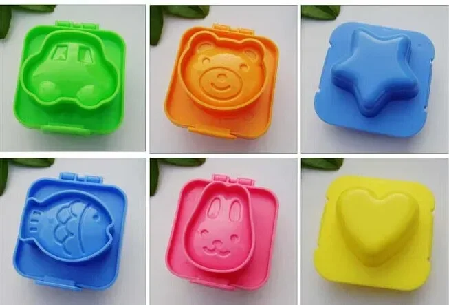 Boiled Egg Mold Cute Cartoon 3D Egg Ring Mould Bento Maker Cutter Decorating Egg Tool Kitchen Accessories for Kitchen