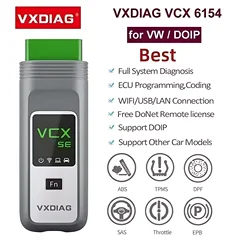 VXDIAG VCX SE 6154 OBD2 Diagnostic Tool for VW Audi ECU Coding Key Programming J2534 Passthru DoIP Protocol Lifetime Free Update