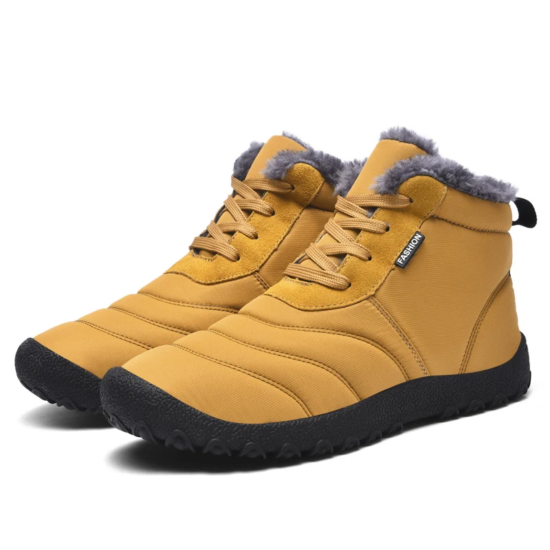 Men's autumn Winter Snow Boots Plus Size 36‑48 Warm Furry Lined Waterproof Non‑Slip  Outdoor Hiking,Zara, school supplies