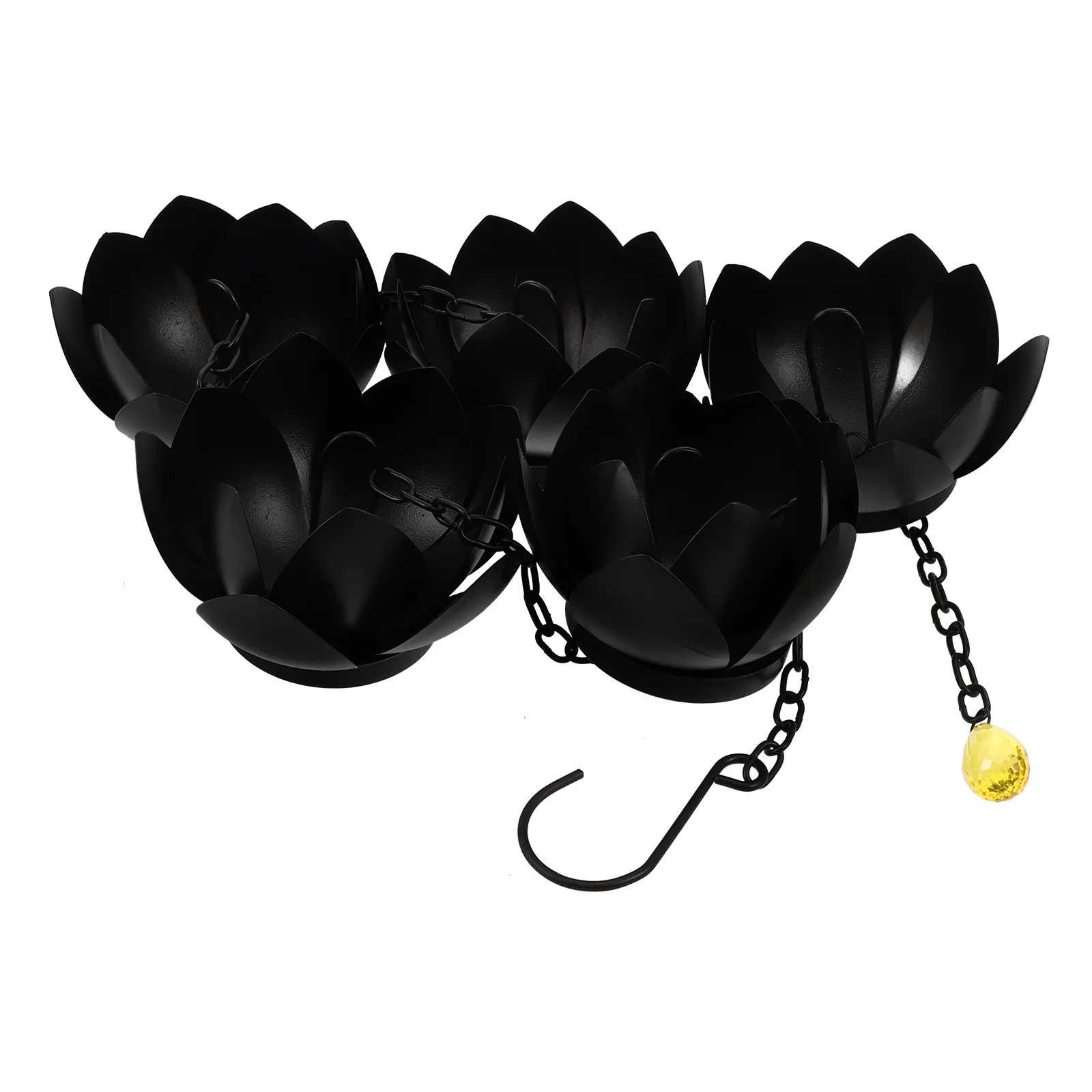 

3PCS Lotus Rain Chain Metal Water Chains for Gutters Garden Decor Hanging Drainage Efficient Weather Resistant