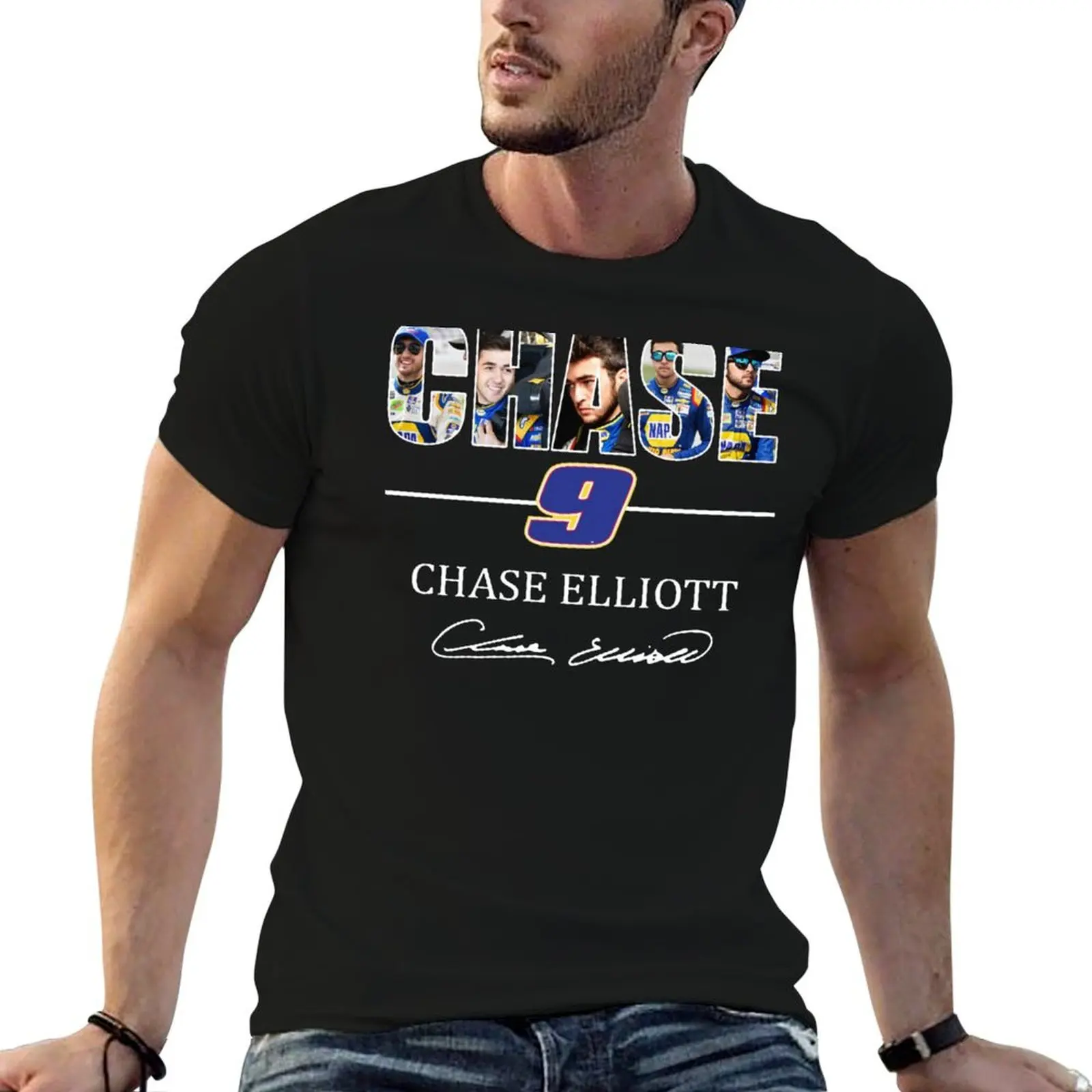 

Chase 9 Chase Elliott Signature Gifts For Fans, For Men and Women, Gift Christmas Day T-Shirt man t shirts graphic T-Shirt