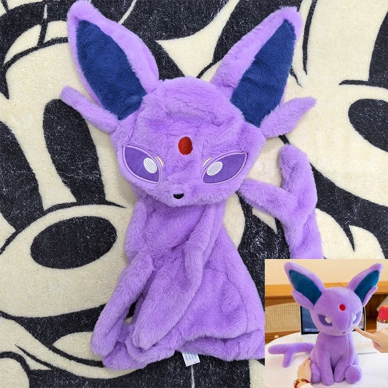 30/70cm Espeon Huge Pokemon Anime Plush Toy Big Pokémon Mentali Kawaii Semi-finished Leather Holster Pillow Gift for Children