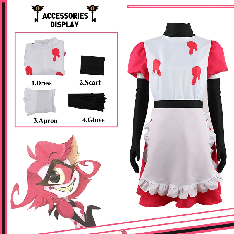 

Cute Devil Niffty Anime Hazbin Niff Cosplay Costume Suit Role play Clothes Uniform Hotel Cosplay Halloween Party Women Dress