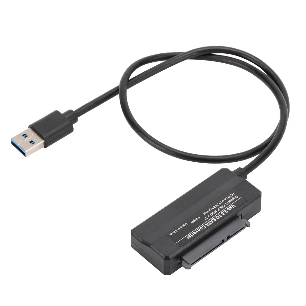 SATA to USB 3.0 Cable Up to 5 Gbps for 2.5 3.5 Inch External HDD SSD Hard Drive SATA 7+15 22 Pin Adapter USB 3.0 to Sata Cable