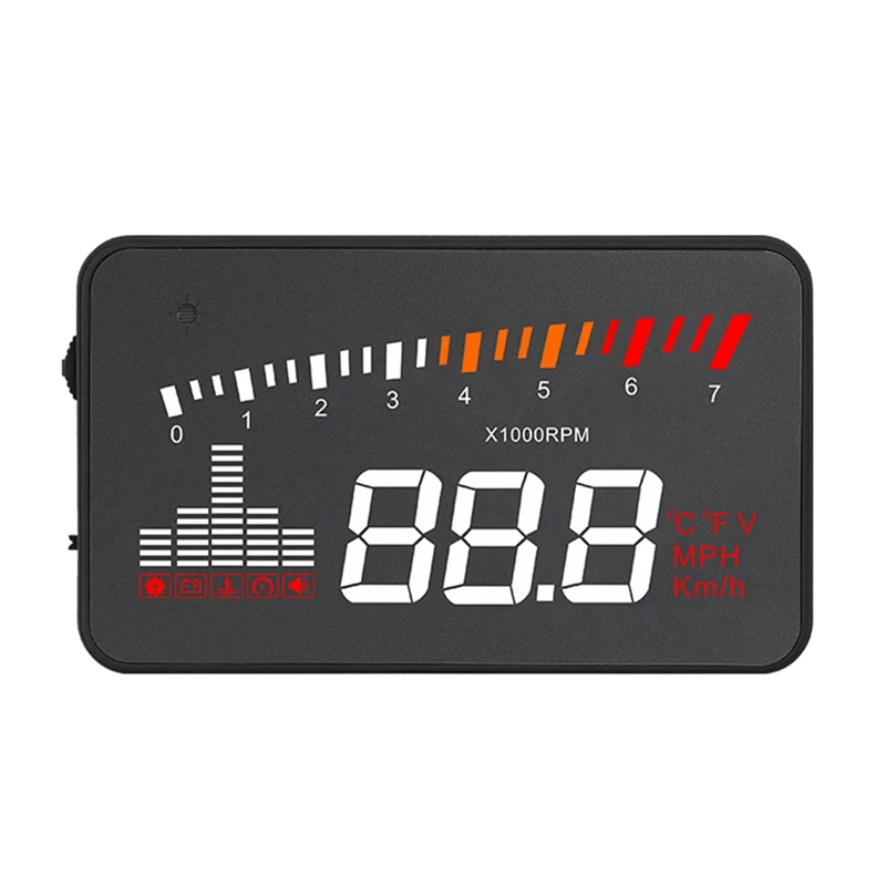 X5 Car HUD OBD II Head-Up Display Overspeed Warning System Projector Windshield Auto Electronic Voltage Alarm