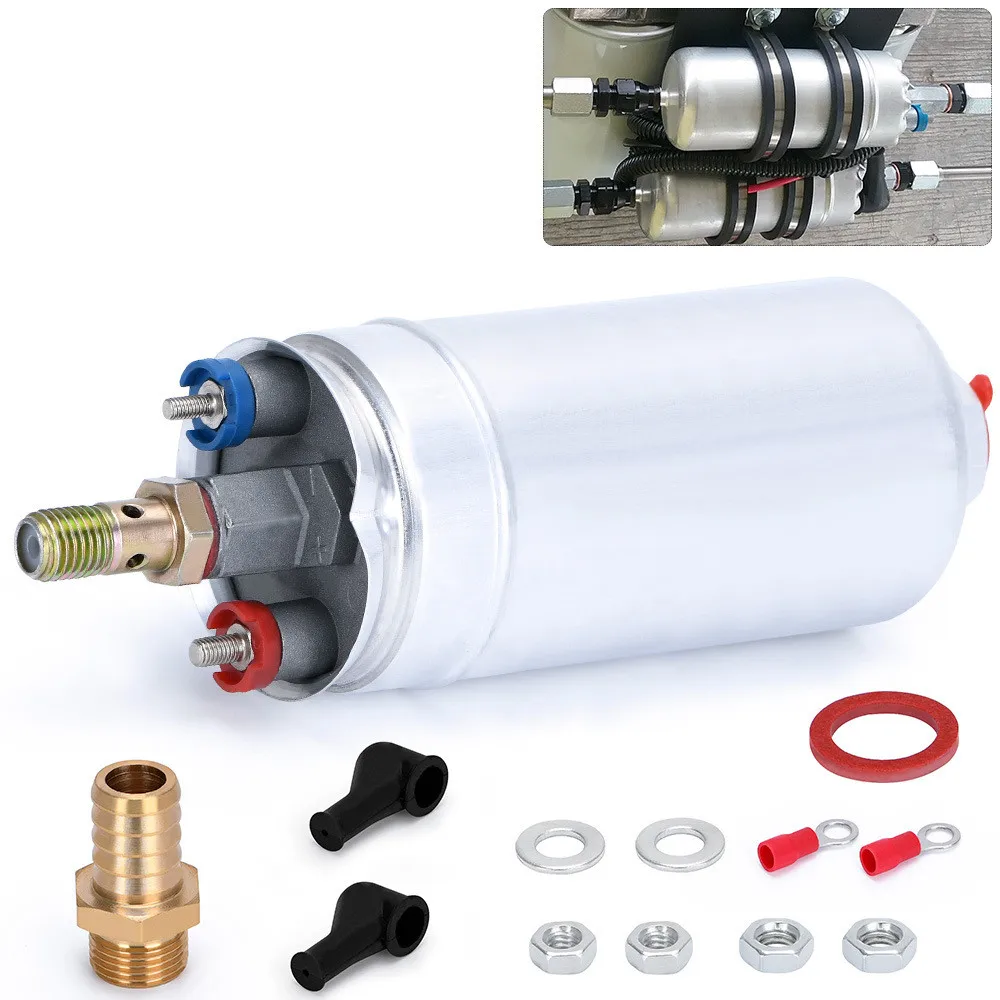 Aluminum 300LPH Universal Racing External Inline Fuel Pump Replaces 0580254044 044