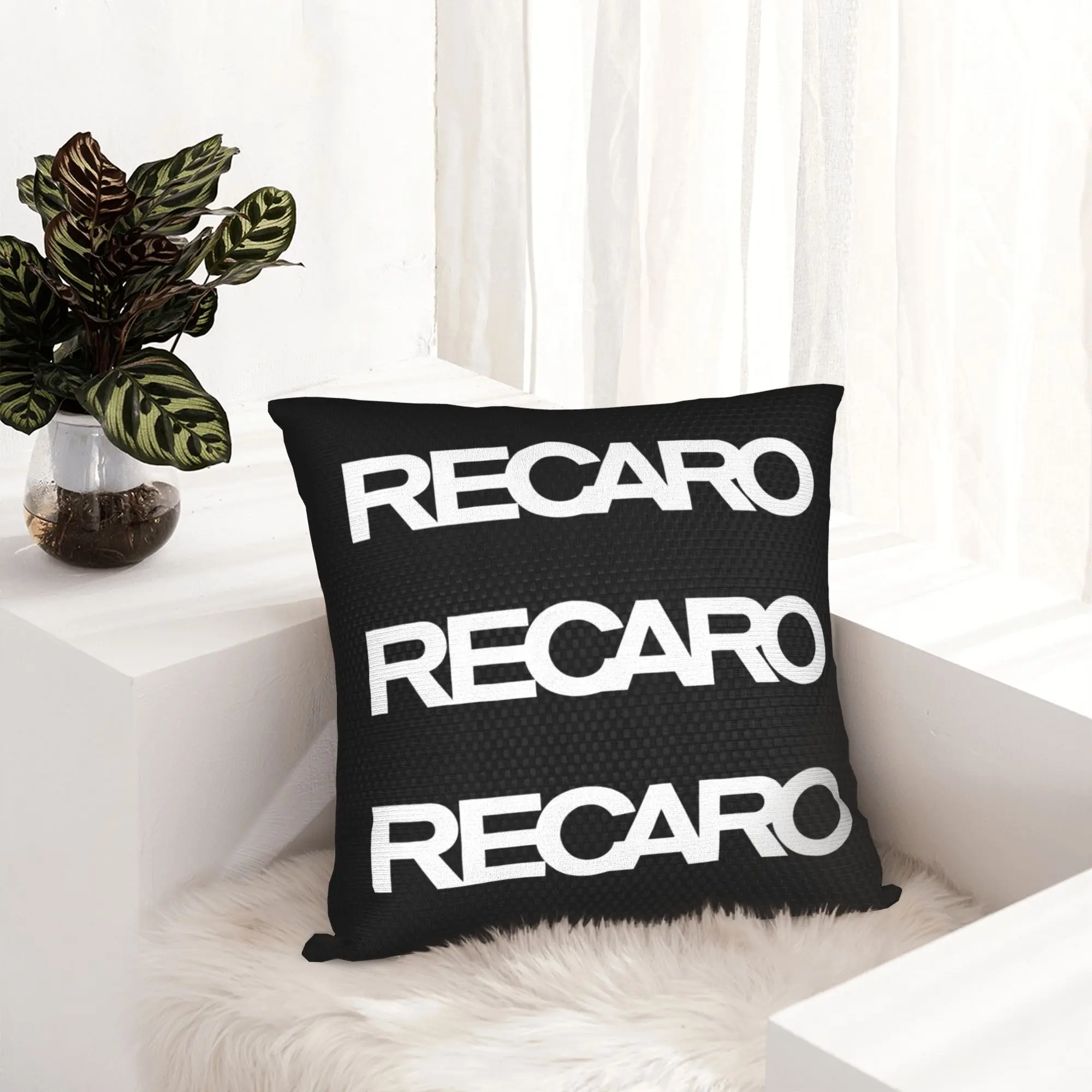 Luxury Seat Houndstooth Upholstery Pattern Recaros Cushion Cover 40x40cm Soft  Throw Pillow for Car Square Pillowcase Decoration
