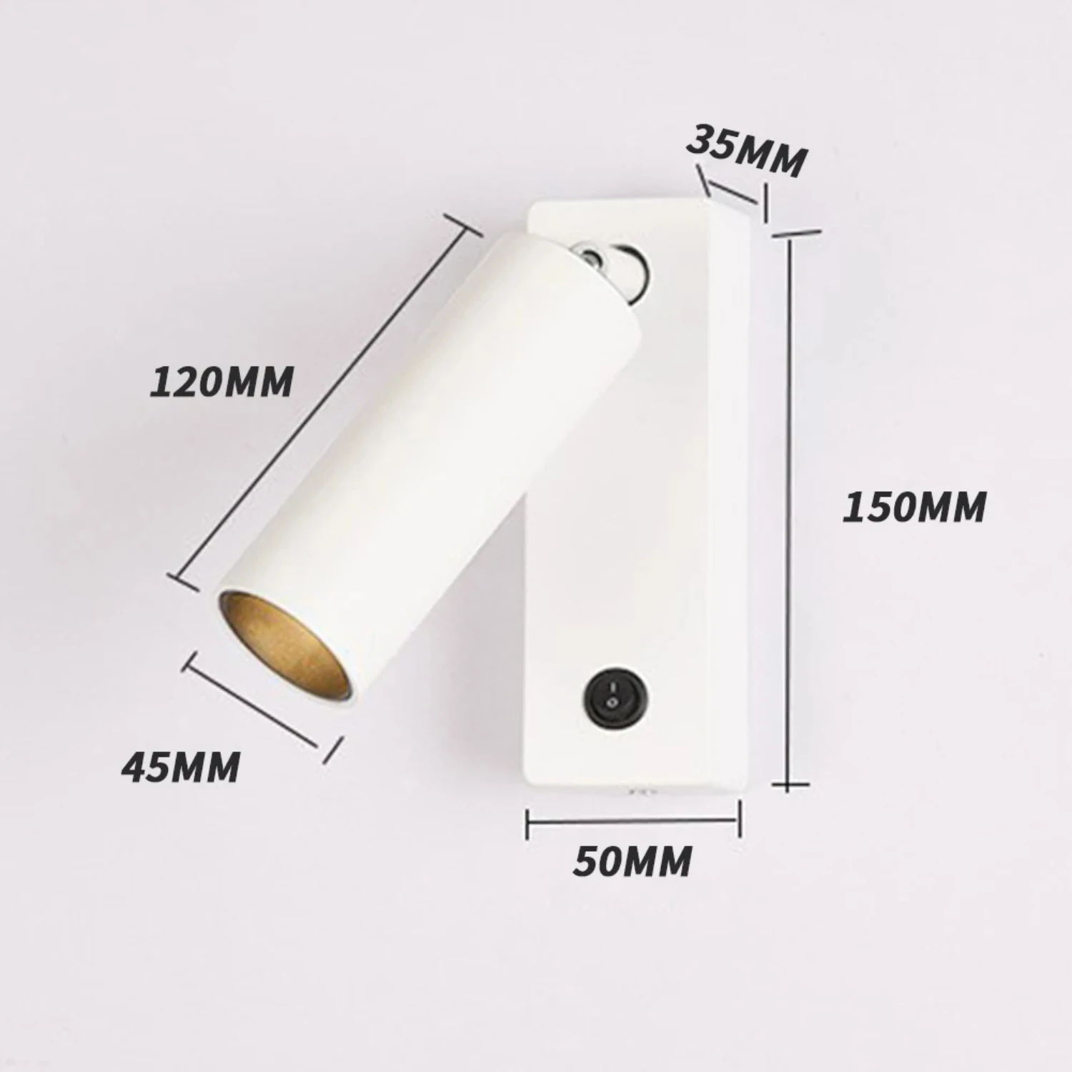 Estilo moderno Folding LED Wall Light, Sconce de leitura, Hotel Lâmpada de quarto, Bedside Study, Backlight, 350 graus de rotação, 3W, Novo