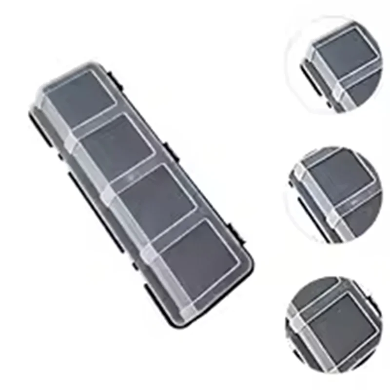 Ultra 3Pcs Parts Storage Box Plastic Screw Organizer Box With 4 Compartment Tool Part Container Bin With Lid Storage Case