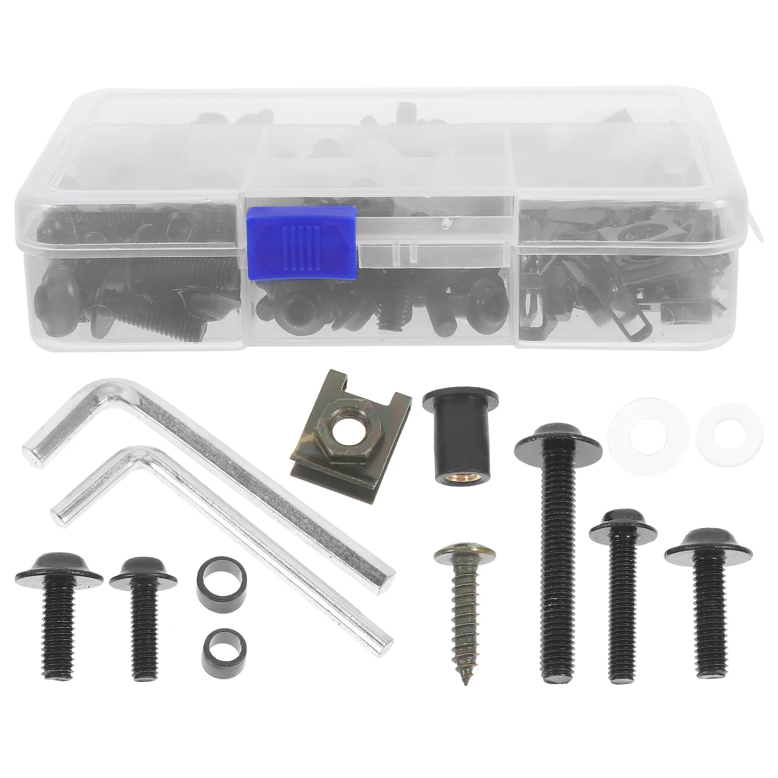 

1 set Motorcycle Modification Bolts Black Stylish Easy Installation Universal Bike Accessories Windscreen Screws Fairing Kit