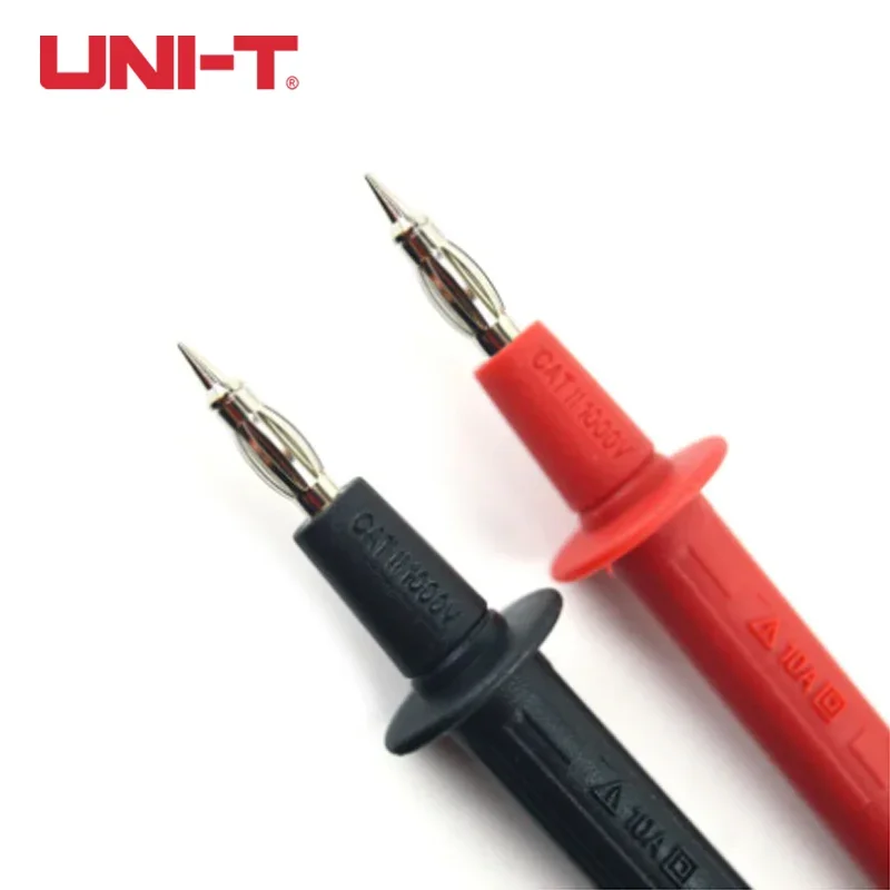 UNI-T Test Probe UT-C06 Insulated Sheathed Lamp Tip Probe Stem Length 106mm Probe Length 19mm for Conversion Connection