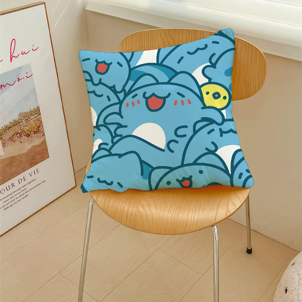 Bugcat Capoo Cartoon Pillow Case Sofa Decorative Home Double-sided Printing Short Plush Cushion Cover