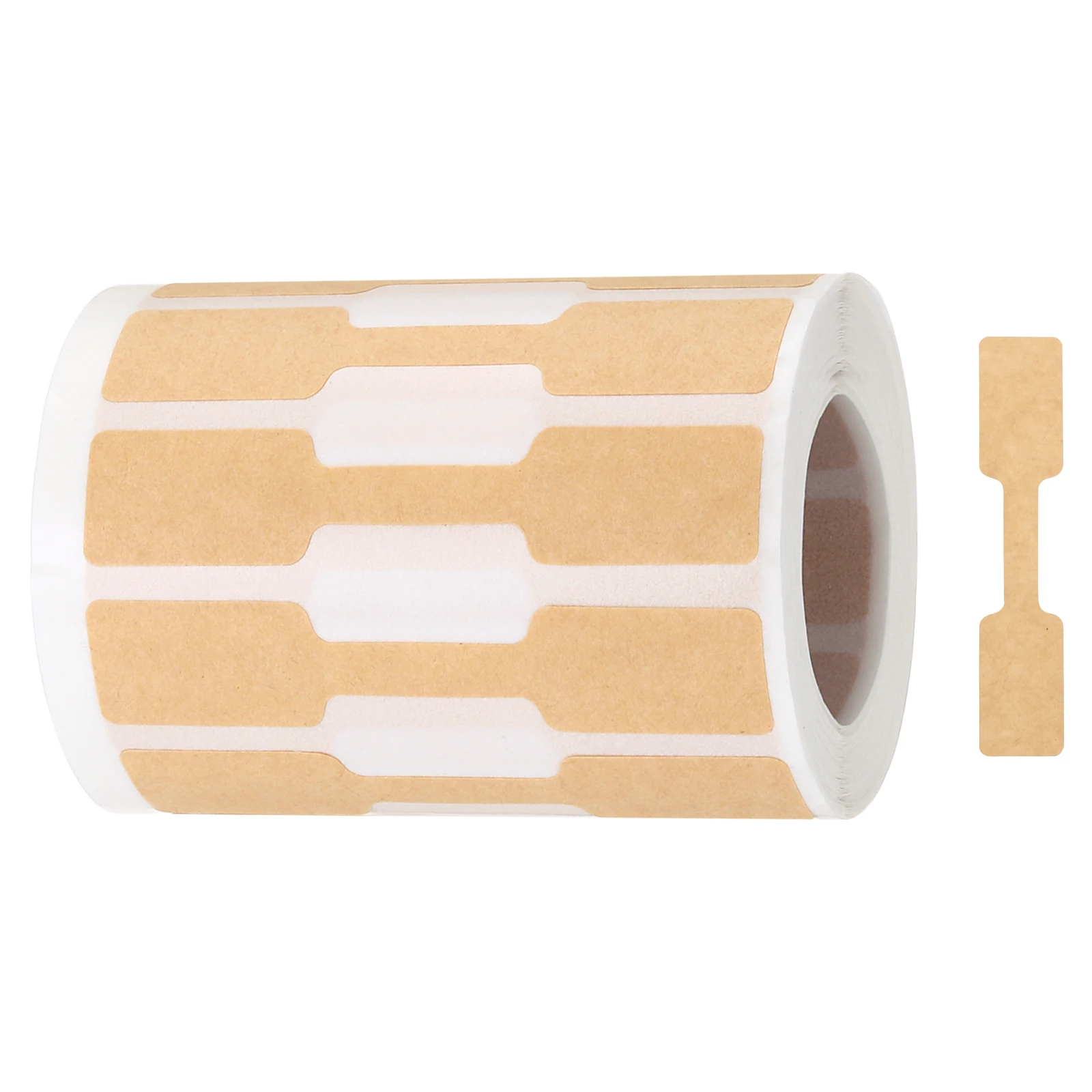 

1/2Roll Blank Tamper Evident Labels 0.47x1.36Inch Adhesive Dumbbell Shape Top Stickers for Coffee Cup Storage Jar 500 Count/Roll