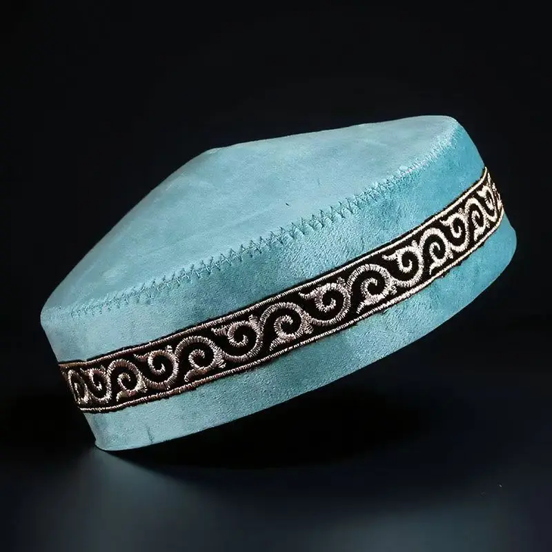 Free Shipping Muslim Caps For Men Children Colthing Cotton Hat Turkey Kufi Islamic Kippah Jewish Dubai Arab Autumn Winter 03612