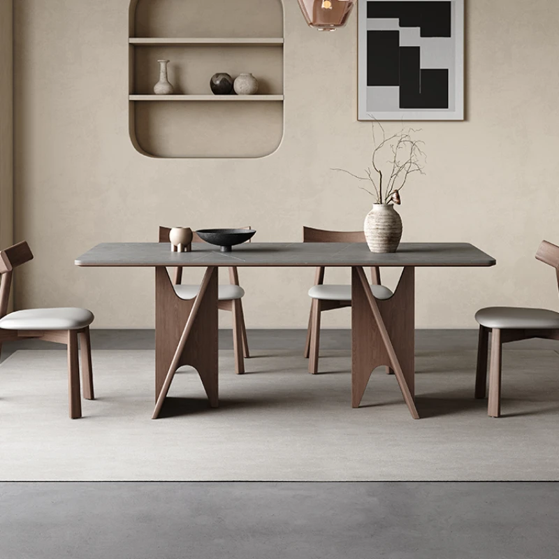 Entrance Hall Furniture Living Room Cabinets Full Dining Table Chair Portable Solid Wood Terrace Set Center Muebles Study Tea image 6