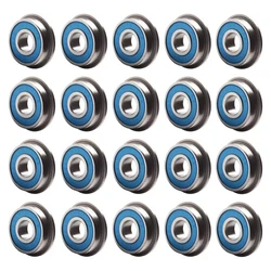 F695 2rs Flanged Bearing 5x13x4 mm, Blue Sealed Precision A9 3D Printer F695rs Bearings for VORON Belted RC, Pack of 20 Pcs