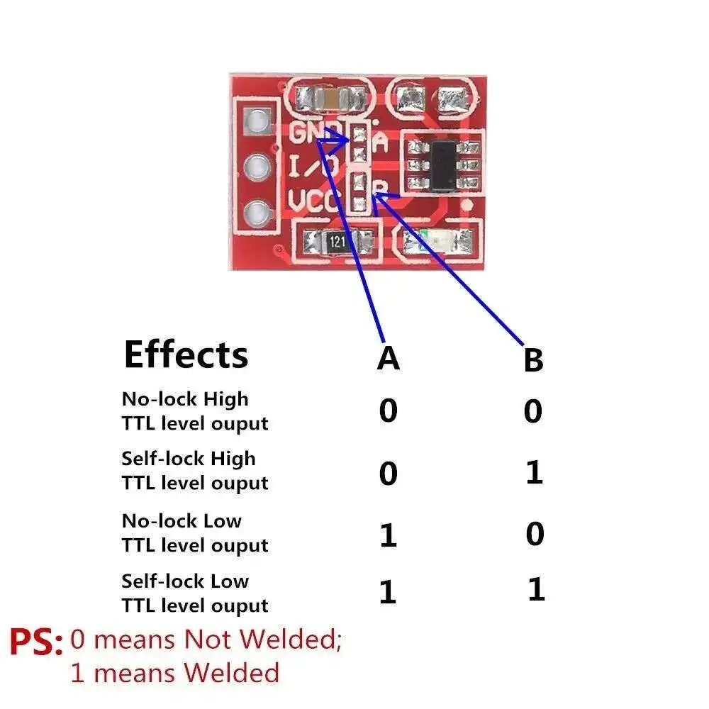 10/20Pcs TTP223 Key Capacitive Button Module Capacitor Single Channel Self Locking Touch Switch Sensor For Arduino