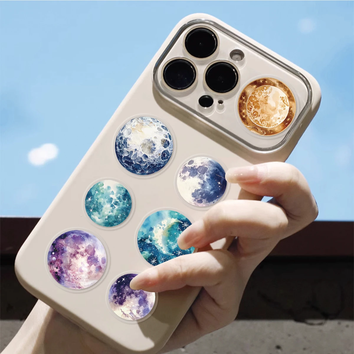 50 (25 × 2) قطعة ملصقات نمط الكوكب متعددة الأنماط لأجهزة الكمبيوتر المحمول الأمتعة حالات الهاتف مجموعة مختلطة ملصقات سكرابوكينغ #6