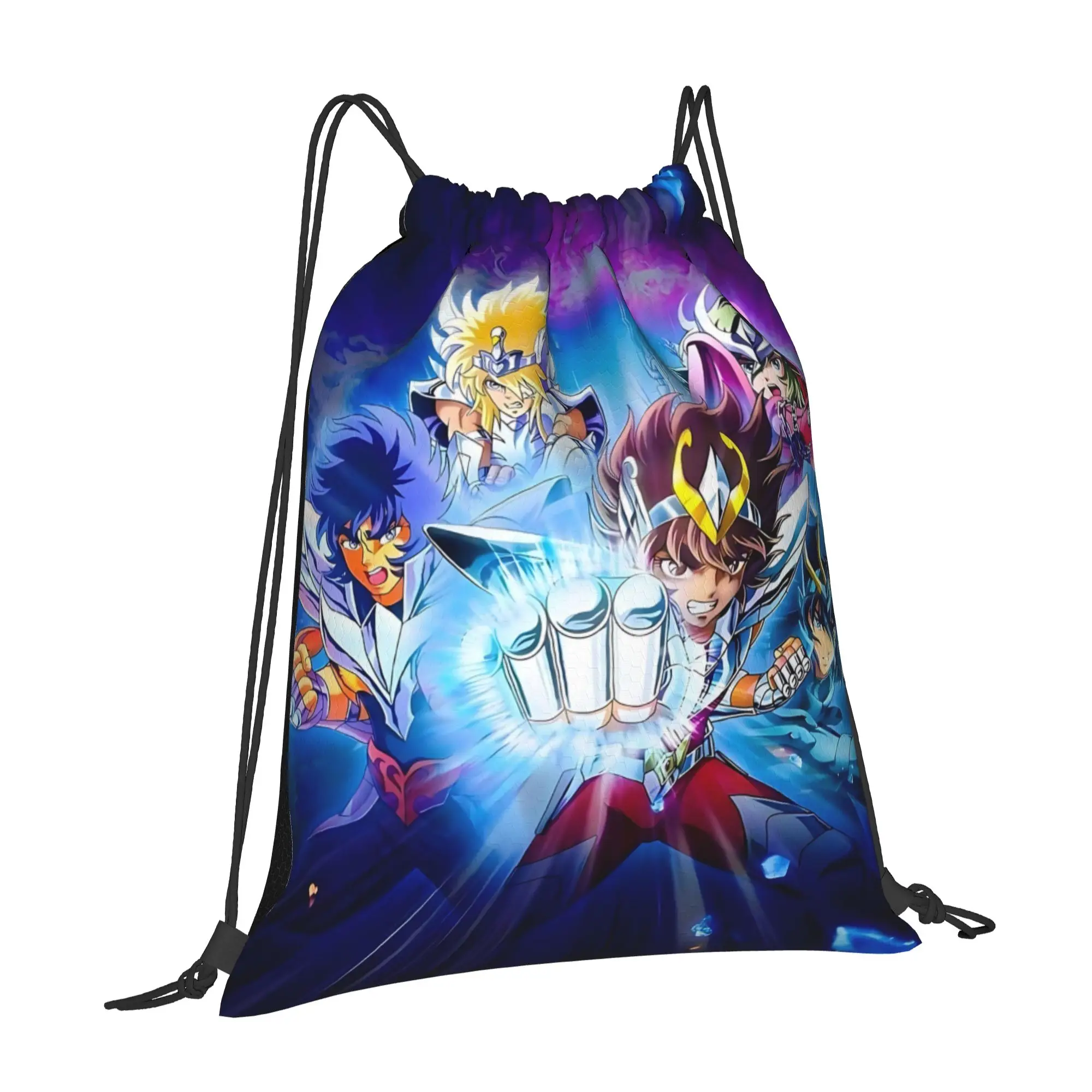 sports Pouch Saint Seiya  Portable Hiking Drawstring Bags Riding Backpack Gym Clothes Storage Backpacks