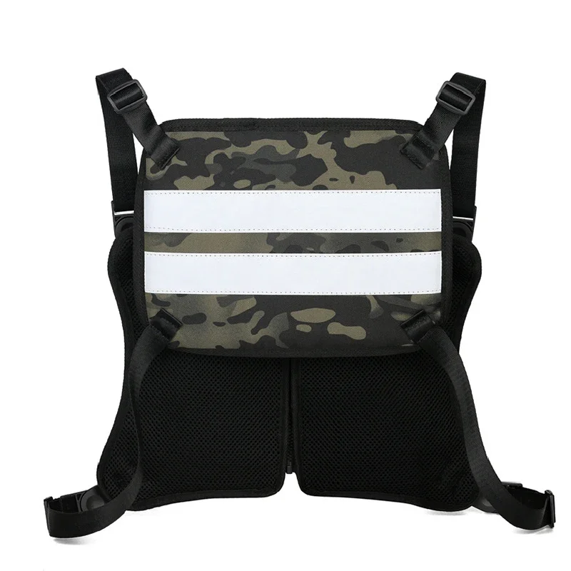 Bolsos de pecho tácticos para hombre, bolsa de aparejo de pecho funcional, chaleco de pecho Unisex, paquete de cintura, ropa de calle de Hip Hop,